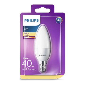 LED Лампочка Philips E14/5,5W/230V 2700K