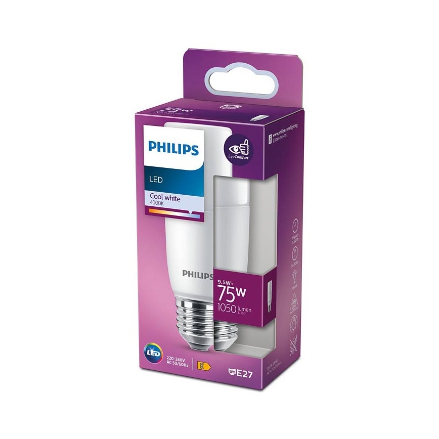 LED Лампочка Philips E27/9,5W/230V 4000K