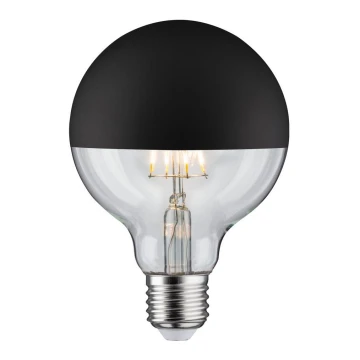 LED лампочка з регулюванням яскравості та дзеркальною сферичною колбою GLOBE G95 E27/6,5W/230V 2700K чорний - Paulmann 28676
