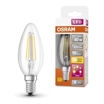 LED лампочка з регулюванням яскравості VINTAGE B35 E14/4W/230V 2700K - Osram