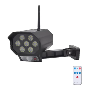 LED Макет камери відеоспостереження з датчиком та із сонячною панеллю LED/5W/5,5V IP65 + дистанційне керування