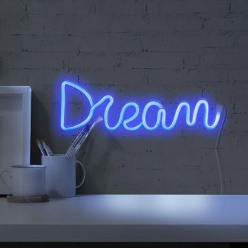 LED Неонове оздоблення стін DREAM LED/3W/3xAA USB синій