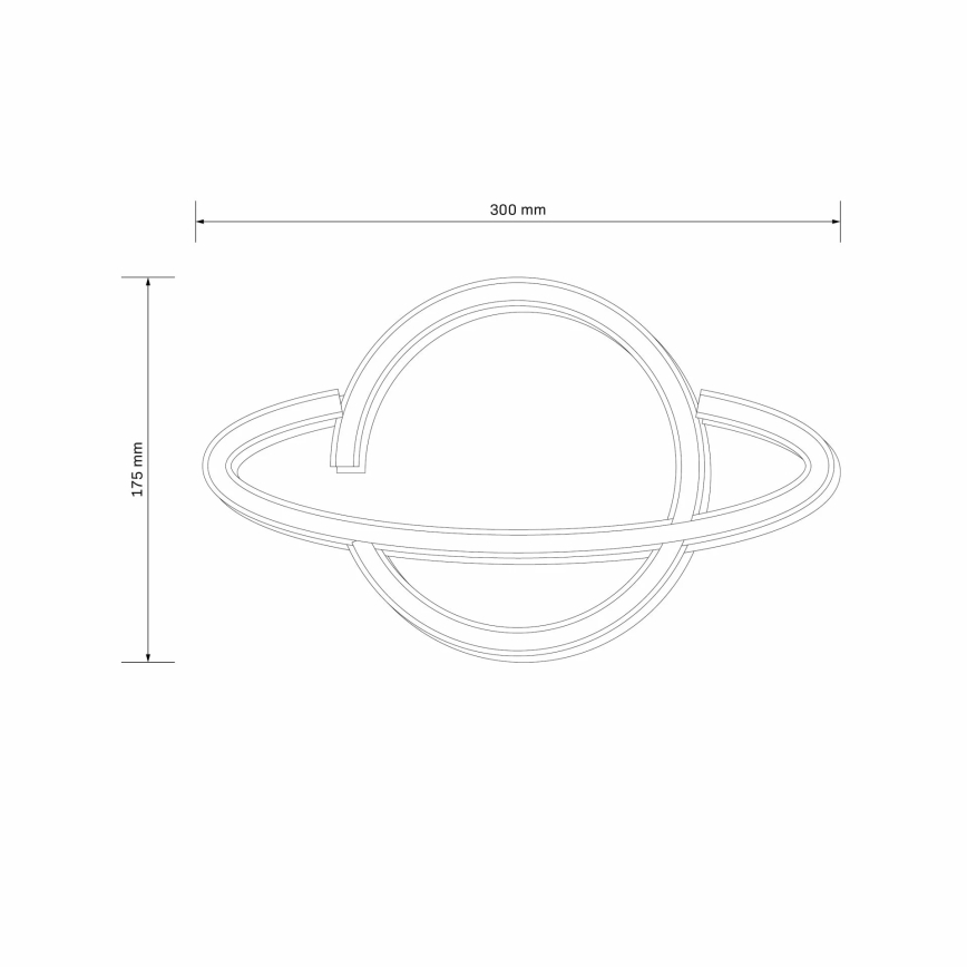 LED Неонове оздоблення стін PLANET LED/3W/3xAA USB синій/жовтий