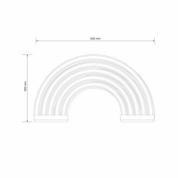 LED Неонове оздоблення стін RAINBOW LED/3W/3xAA USB кольоровий