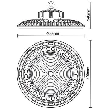 LED Промисловий світильник UFO HIGHBAY LED/200W/230V 5000K IP65