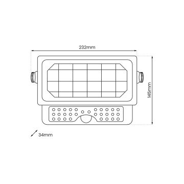 LED Прожектор з датчиком на сонячній батареї EPAD LED/5W/3000 mAh 3,7V 4000K IP65