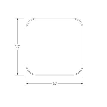 LED Підсвітка для дзеркала для ванної кімнати ATLANTIS 62x62 см чорний