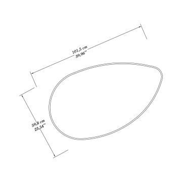 LED Підсвітка для дзеркала для ванної кімнати LUCAS 101,5x59,8 см білий