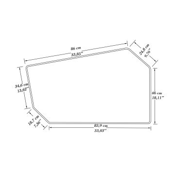 LED Підсвітка для дзеркала для ванної кімнати TARZ 49x86 см білий