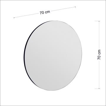 LED Підсвітка для дзеркала для ванної кімнати ZEOS діаметр 70 см чорний