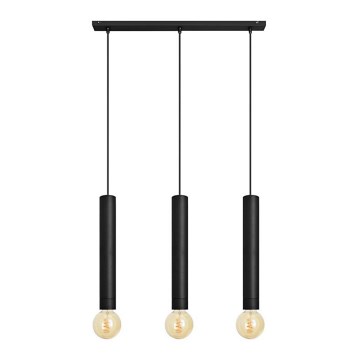 LED Підвісна люстра TUBA 3xGU10/6,5W/230V чорний