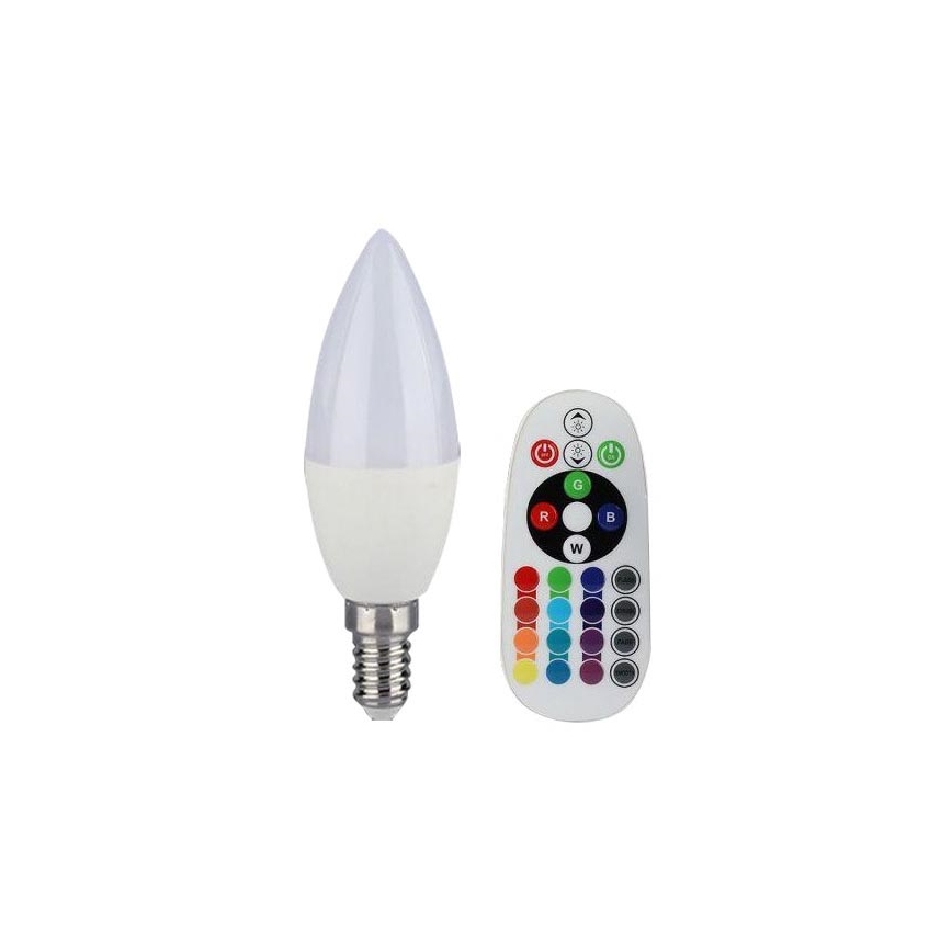 LED RGB Лампочка з регулюванням яскравості E14/3,5W/230V 6400K + ДК