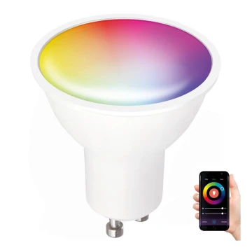 LED RGB Розумна лампочка з регулюванням яскравості GU10/5W/230V 2700-6500K Wi-Fi Tuya