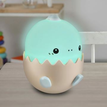 LED RGBW Дитяча сенсорна лампа з регулюванням яскравості BABY DINO LED/0,75W/5V 1200mAh синій