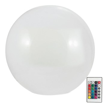 LED RGBW Лампа на сонячній батареї BALL LED/1,2V діаметр 40 см IP65 + пульт дистанційного керування