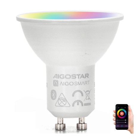 LED RGBW Лампочка GU10/4,9W/230V 2700-6500K - Aigostar