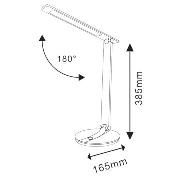 LED Сенсорна настільна лампа з регулюванням яскравості SERRA LED/8W/230V чорний