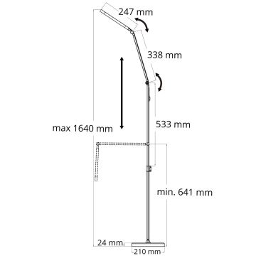 LED Сенсорний торшер з регулюванням яскравості FERRARA LED/13W/230V 3000/4000/6000K білий