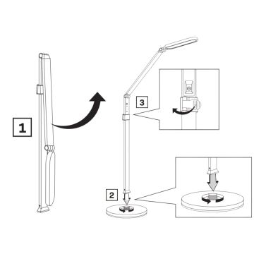 LED Сенсорний торшер з регулюванням яскравості FERRARA LED/13W/230V 3000/4000/6000K білий