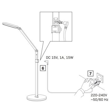 LED Сенсорний торшер з регулюванням яскравості FERRARA LED/13W/230V 3000/4000/6000K білий