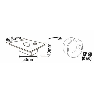 LED Світильник для сходів з датчиком руху LED/1,5W/230V 3000K/4000K/6500K