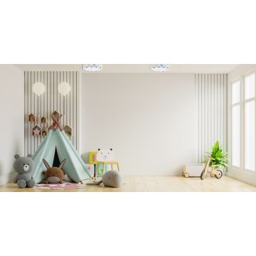 Стельовий LED світильник з регулюванням яскравості SMART GALAXY KIDS LED/24W/230V 3000-6500K горошок різнокольоровий + дистанційне керування