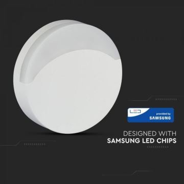 LED Світлодіодний нічний світильник з датчиком LED/0,5W/230V 65мм 4000K круглий