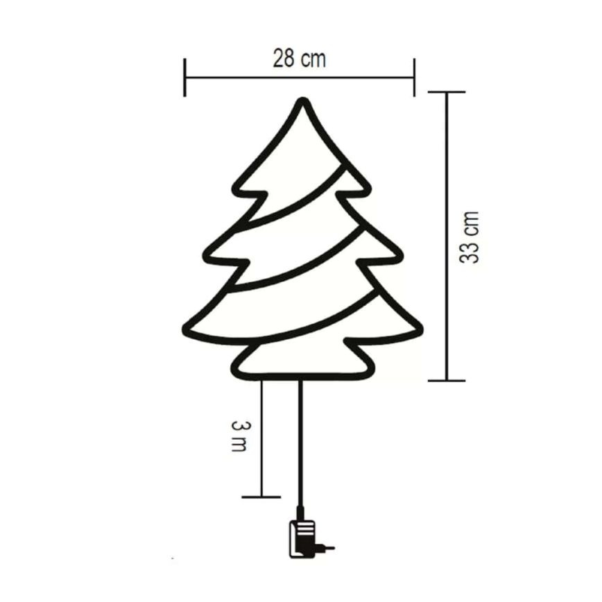 LED Вуличне різдвяне оздоблення вікон 35xLED/230V IP44 теплий білий/дерево