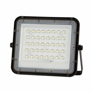 LED Вуличний  прожектор на сонячній батареї з регулюванням яскравості LED/10W/3,2V IP65 4000K чорний + пульт дистанційного керування