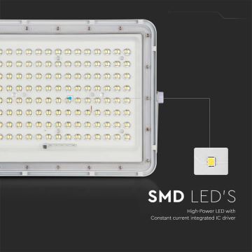 LED Вуличний прожектор на сонячній батареї LED/20W/3,2V 4000K білий IP65 + пульт дистанційного керування