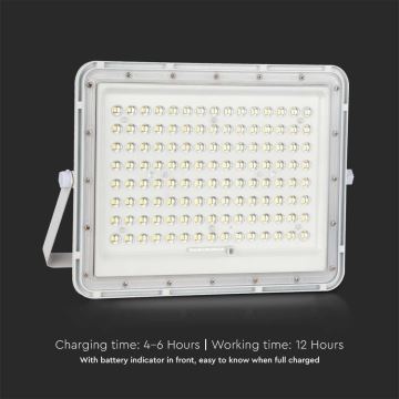 LED Вуличний прожектор на сонячній батареї LED/20W/3,2V 4000K білий IP65 + пульт дистанційного керування