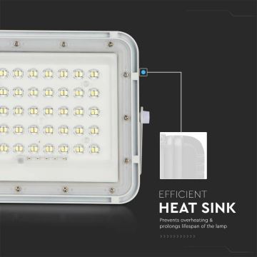 LED Вуличний  прожектор на сонячній батареї з регулюванням яскравості LED/6W/3,2V IP65 6400K білий + пульт дистанційного керування