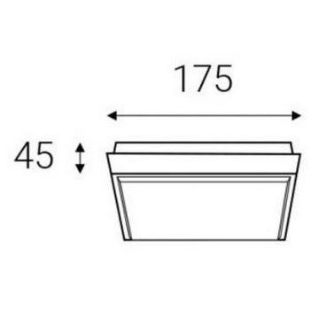 LED2 - LED Вуличний стельовий світильник QUADO LED/10W/230V антрацит IP54