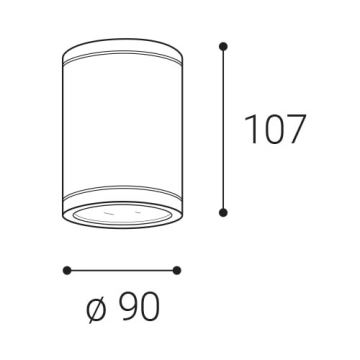 LED2 - Світлодіодний вуличний точковий світильник TUBO LED/10W/230V IP65 3000K/4000K/5700K чорний