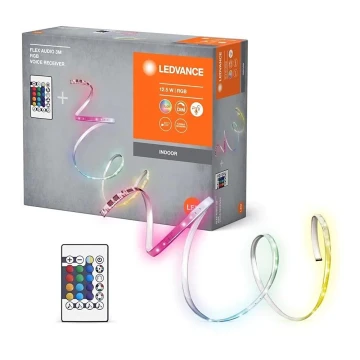 Ledvance - LED RGB Стрічка з регулюванням яскравості FLEX AUDIO 3м LED/12,5W/230V + пульт дистанційного керування