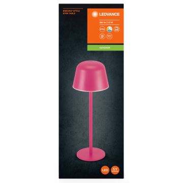 Ledvance - LED вулична акумуляторна лампа з регулюванням яскравості TABLE LED/2,5W/5V IP54 червоний