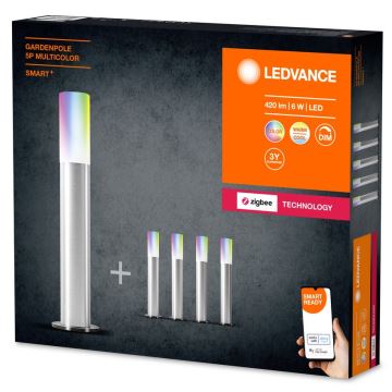 Ledvance - НАБОР 5x Светодиодная уличная RGBW-лампа с регулированием яркости SMART+ GARDENPOLE LED/6W/230V IP44