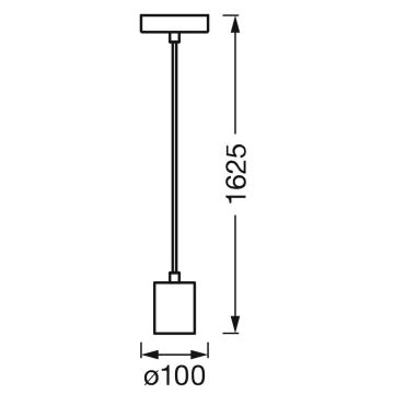 Ledvance - Подвесная люстра PENDULUM ROBBIN 1xE27/15W/230V черный