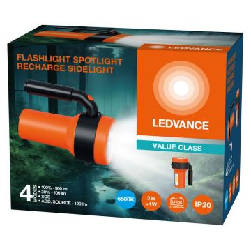 Ledvance - Светодиодный аккумуляторный фонарь с повербанком FLASHLIGHT LED/3W/5V 2400mAh