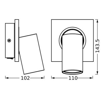 Ledvance - Светодиодный настенный точечный светильник DECOR MERCURY 1xGU10/3,4W/230V