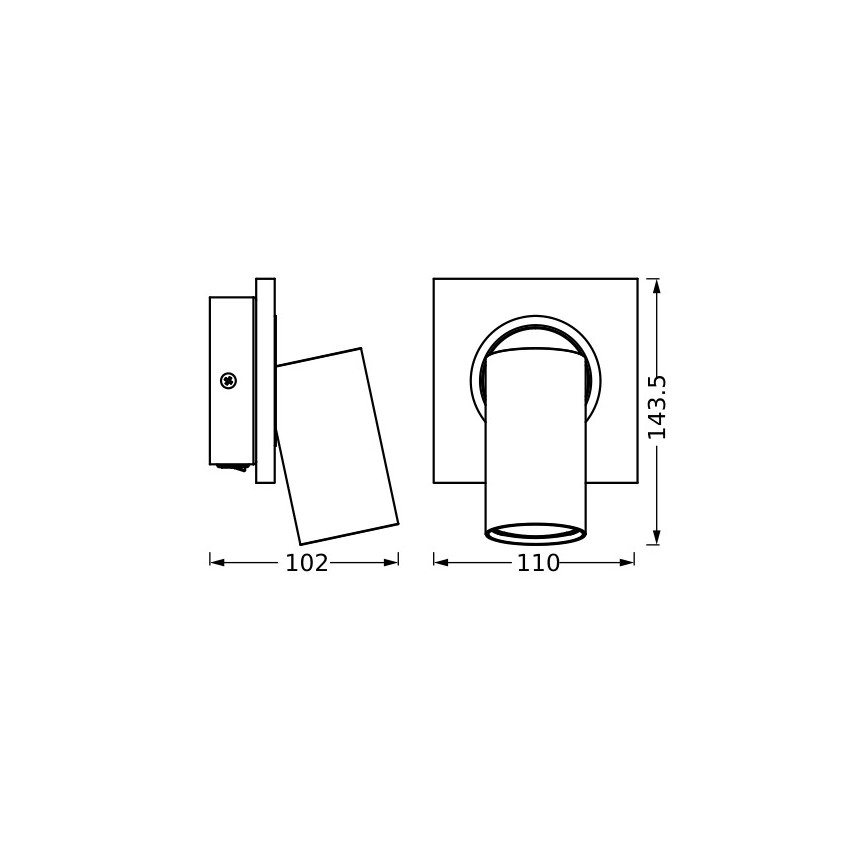 Ledvance - Светодиодный настенный точечный светильник DECOR MERCURY 1xGU10/3,4W/230V