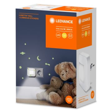 Ledvance - Светодиодный ночник с датчиком LUNETTA LED/0,2W/230V