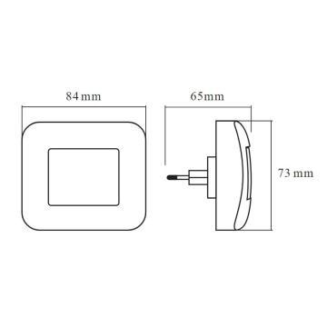 Ledvance - Светодиодный ночник с датчиком LUNETTA LED/0,2W/230V