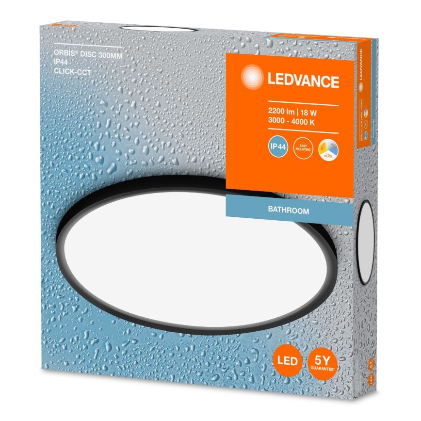 Ledvance - Светодиодный потолочный светильник для ванной комнаты DISC LED/18W/230V 3000/4000K IP44