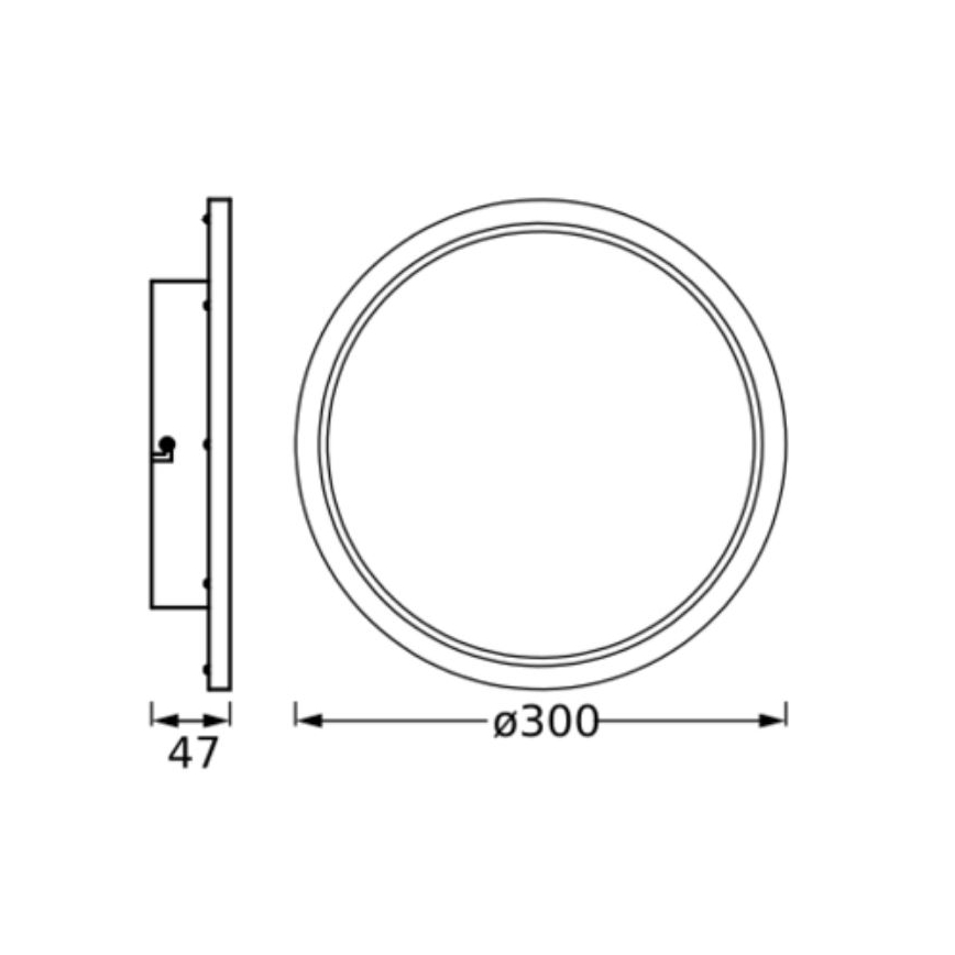 Ledvance - Светодиодный потолочный светильник для ванной комнаты DISC LED/18W/230V 3000/4000K IP44