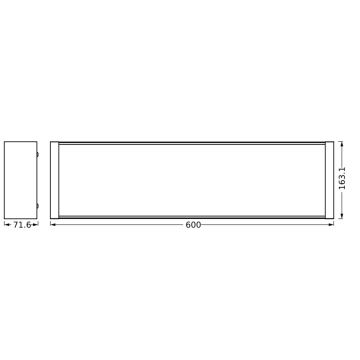 Ledvance - Светодиодный потолочный светильник с регулированием яркости OFFICE LINE LED/20W/230V 60 см + дистанционное управление