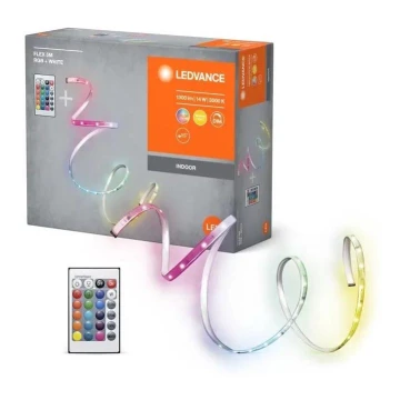 Ledvance - Світлодіодна RGBW стрічка з регулюванням яскравості FLEX 5м LED/14W/230V + пульт дистанційного керування