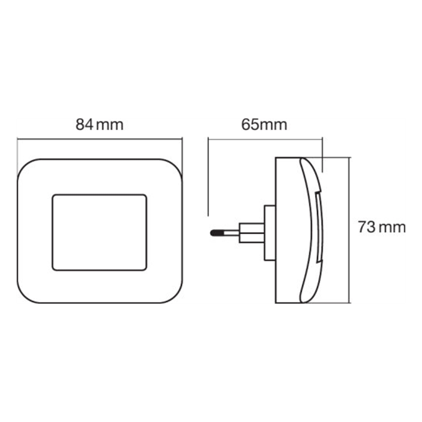 Ledvance - Світлодіодний нічник з сенсором LUNETTA LED/0,2W/230V 3000K