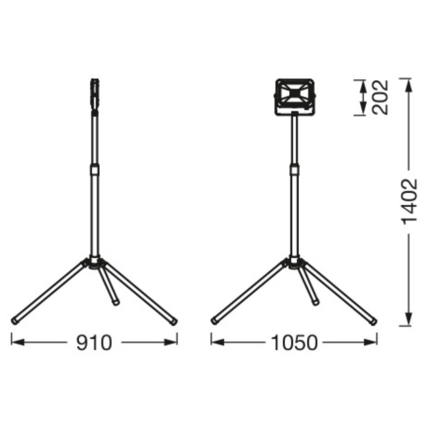 Ledvance - Вуличний світлодіодний прожектор з ручкою WORKLIGHT TRIPOD LED/30W/230V 6500K IP65