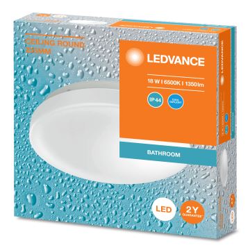 Ledvance - Світлодіодний стельовий світильник для ванної кімнати CEILING ROUND LED/18W/230V 6500K IP44